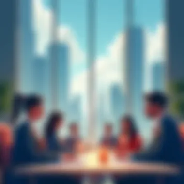 Visual branding components in a corporate setting