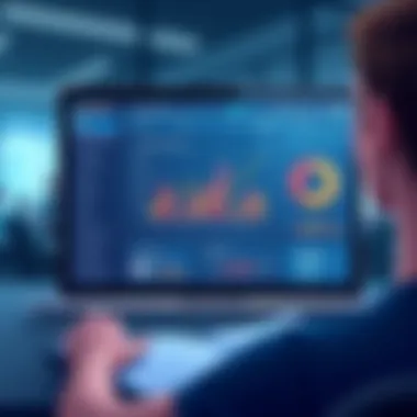 Sophisticated CRM Dashboard A sophisticated CRM dashboard displaying customer interaction metrics.