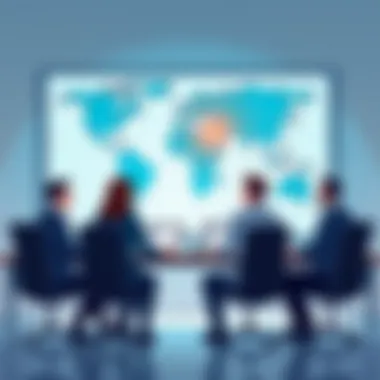 Strategic Meeting on CRM Implementation A strategic meeting discussing CRM implementation for service excellence.