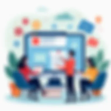 Harnessing Social Media for Brand Growth Creative social media marketing strategy illustration