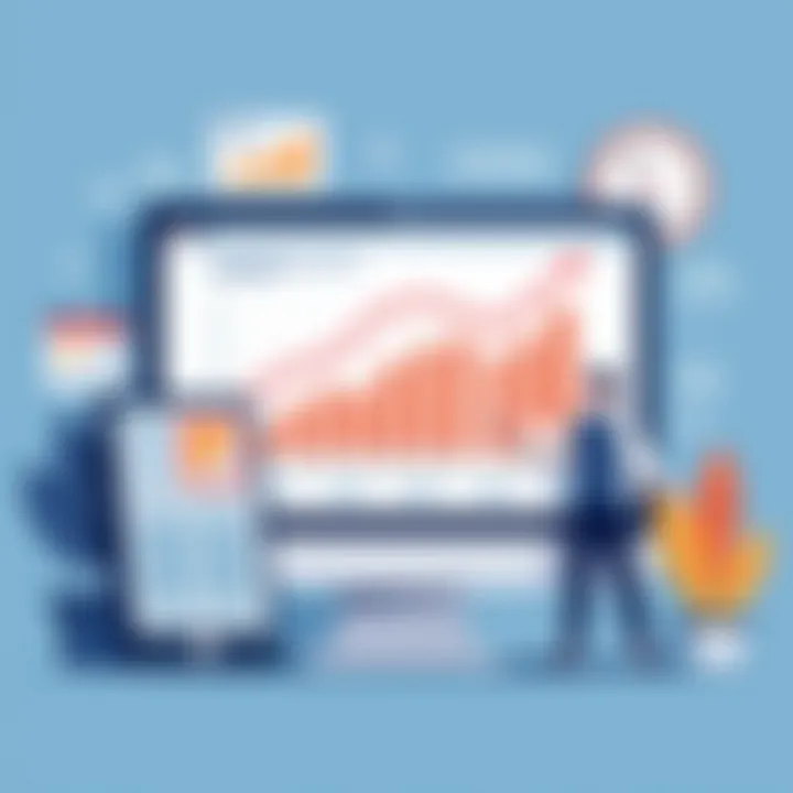 Data chart illustrating conversion rates pre and post landing page implementation